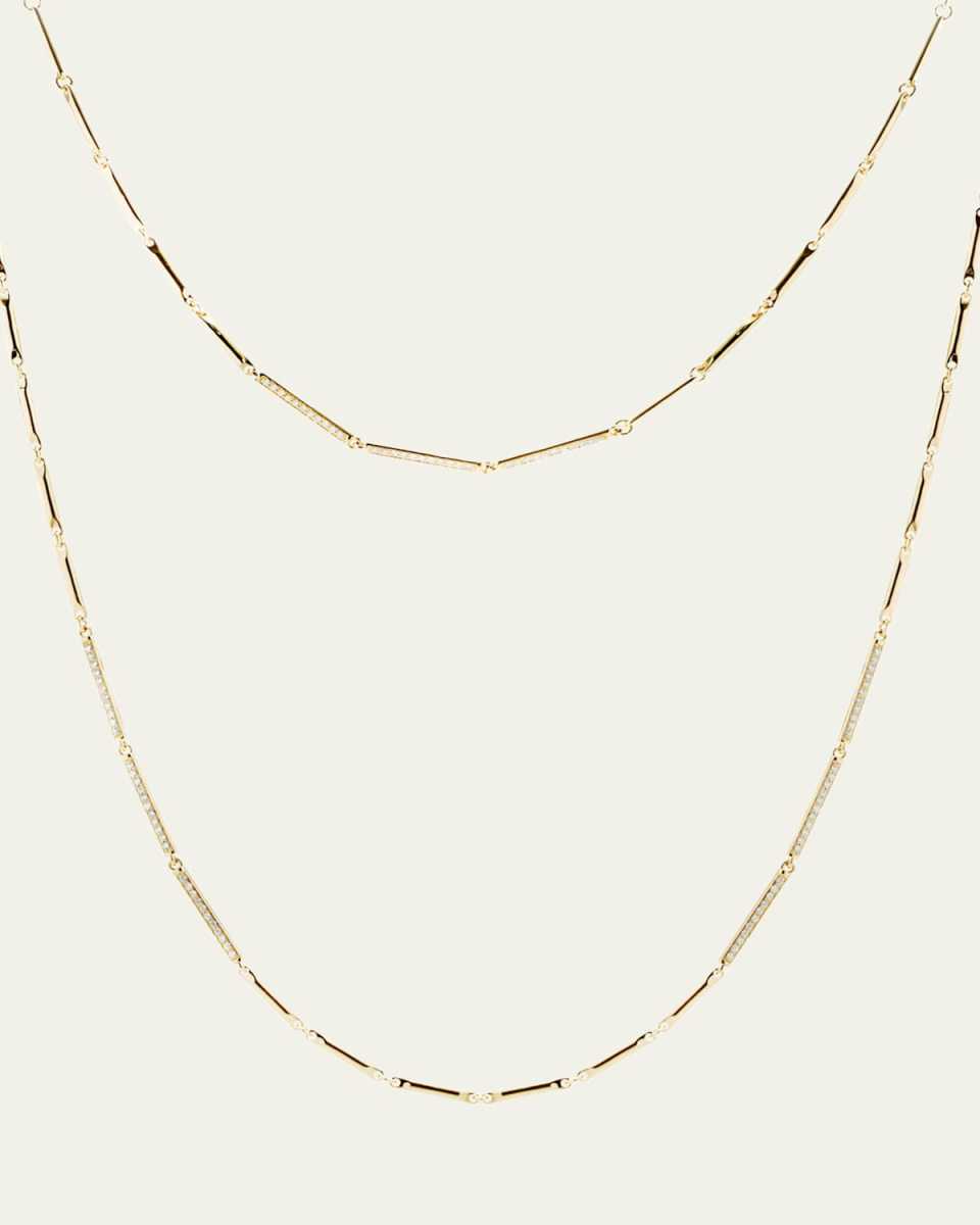 Linette 18K Yellow Gold Diamond Pavé Sautoir Necklace